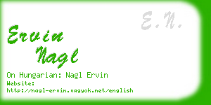 ervin nagl business card